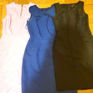 J.Crew & Ann Taylor wool office sheath dresses bundle.👗 size 0.